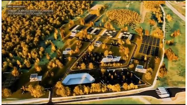 Animacija Centra na lokaciji sjevero-istočno od Gospića                                                                                                                                                                                                   